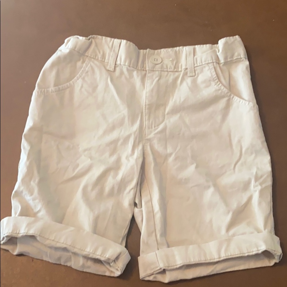 Girls size 10 faded glory khaki shorts